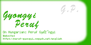 gyongyi peruf business card